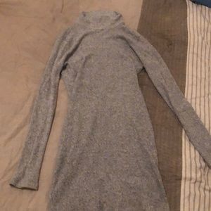 Gray Mini Sweater Dress